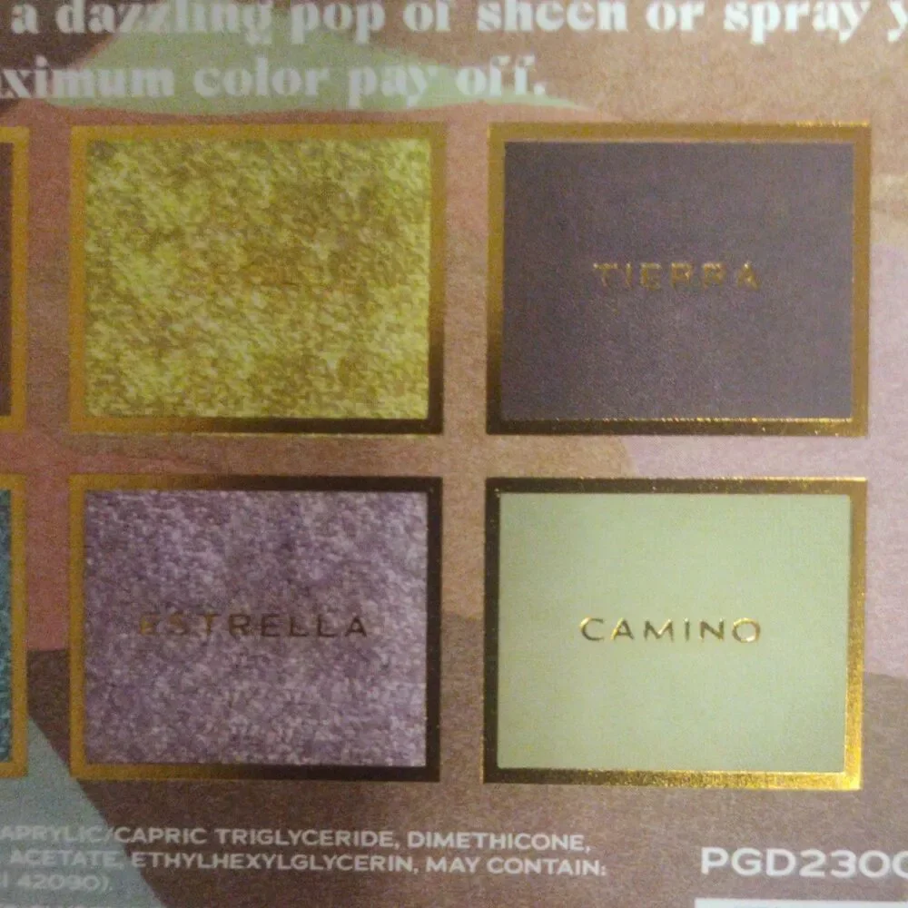 Alamar Destino Eyeshadow Palette Pressed Powder Shimmer Vegan 10 Shades
